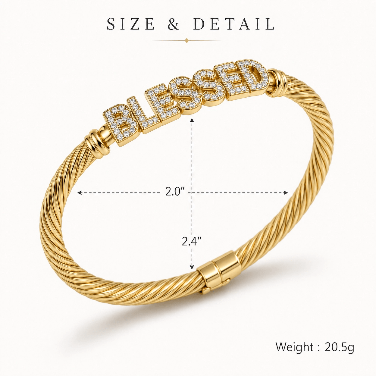 Solenne Blessed Narrative Bangle - Solenne Atelier