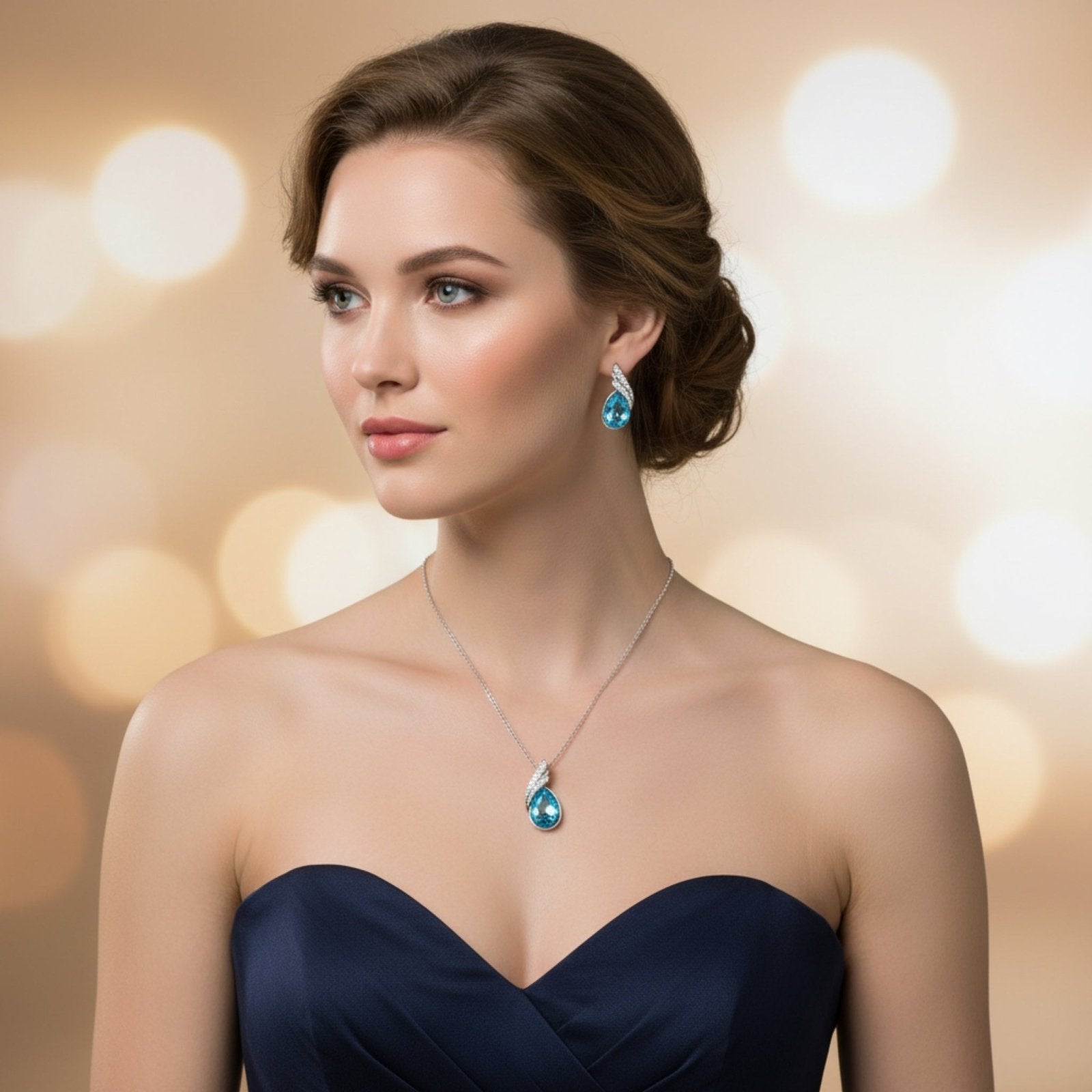 Solenne Caribbean Azure Crystal Set - Solenne Atelier