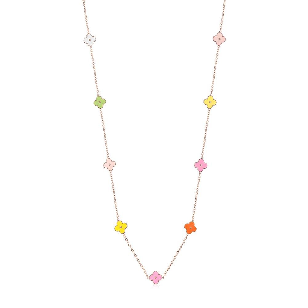 Solenne Chromatic Clover Infinite Necklace - Solenne Atelier