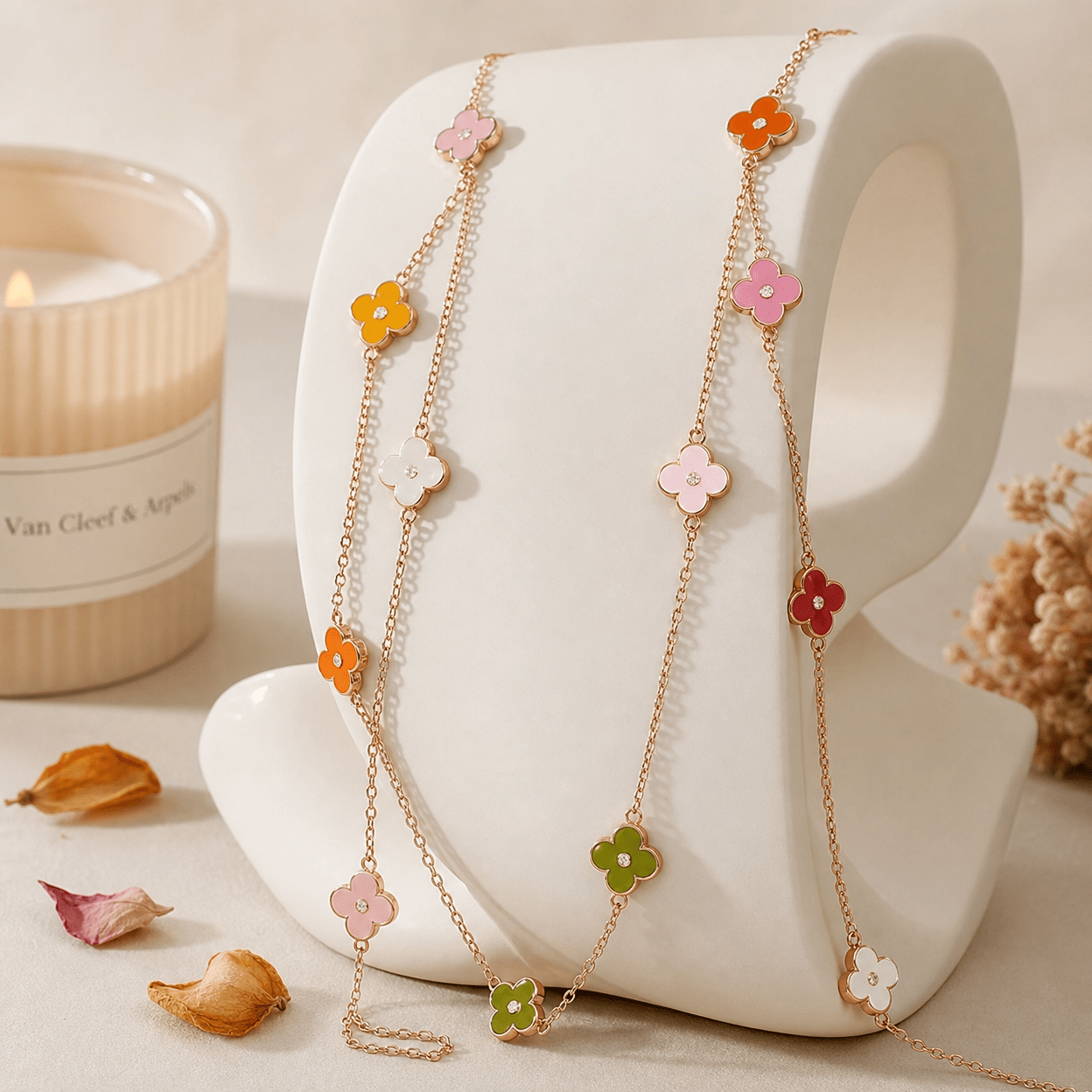 Solenne Chromatic Clover Infinite Necklace - Solenne Atelier