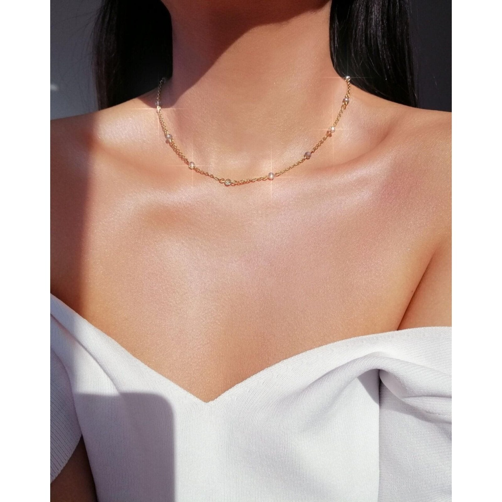 Solenne Chrome Crystal Choker - Solenne Atelier