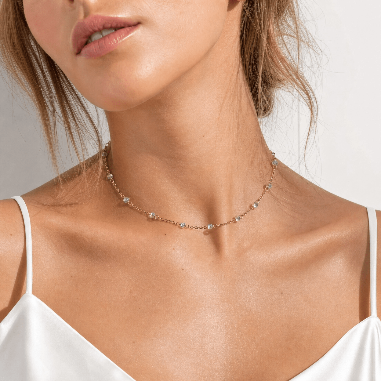 Solenne Chrome Crystal Choker - Solenne Atelier