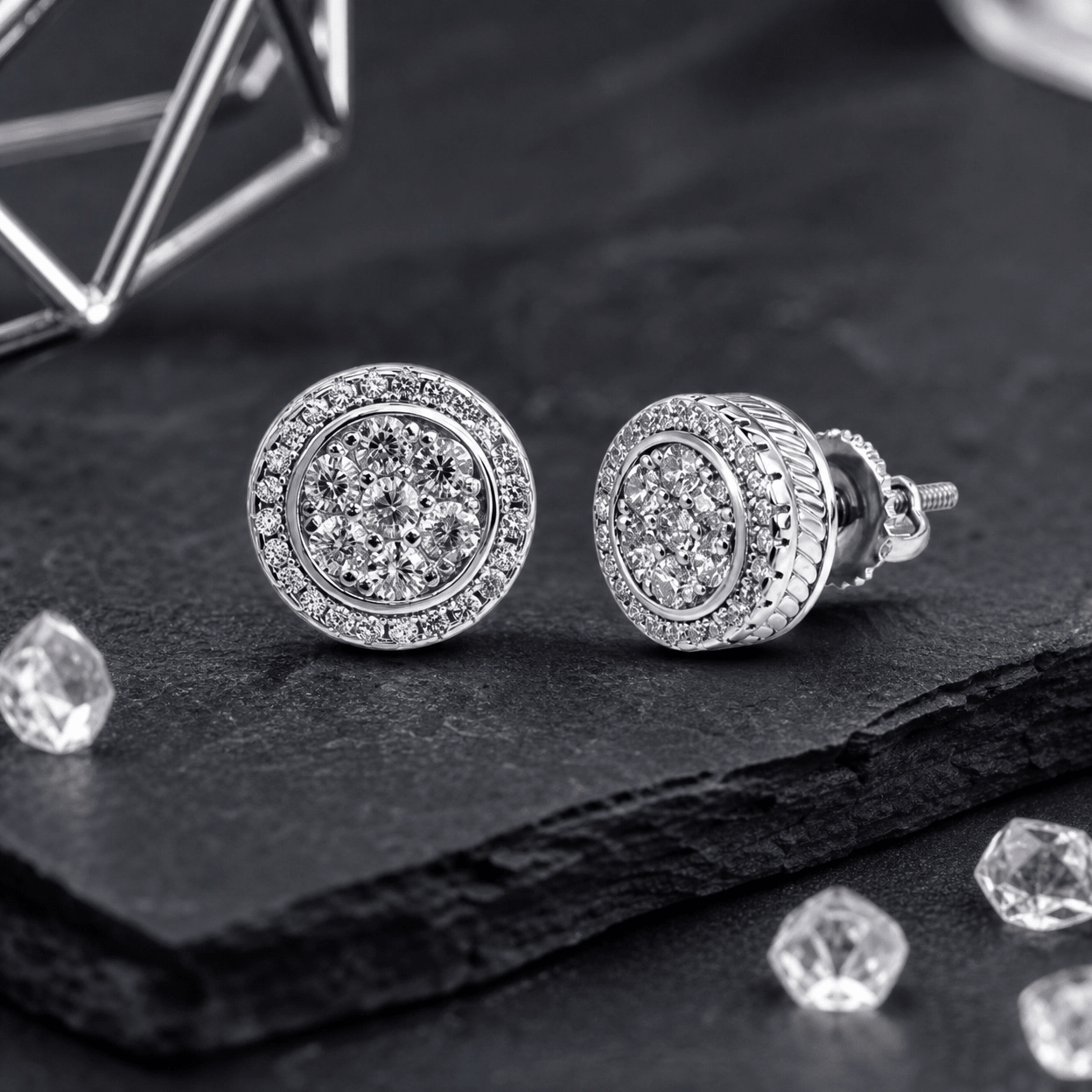 Solenne Debonair Halo Studs - Solenne Atelier