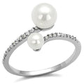 Solenne Dual Pearl bypass Ring - Solenne Atelier