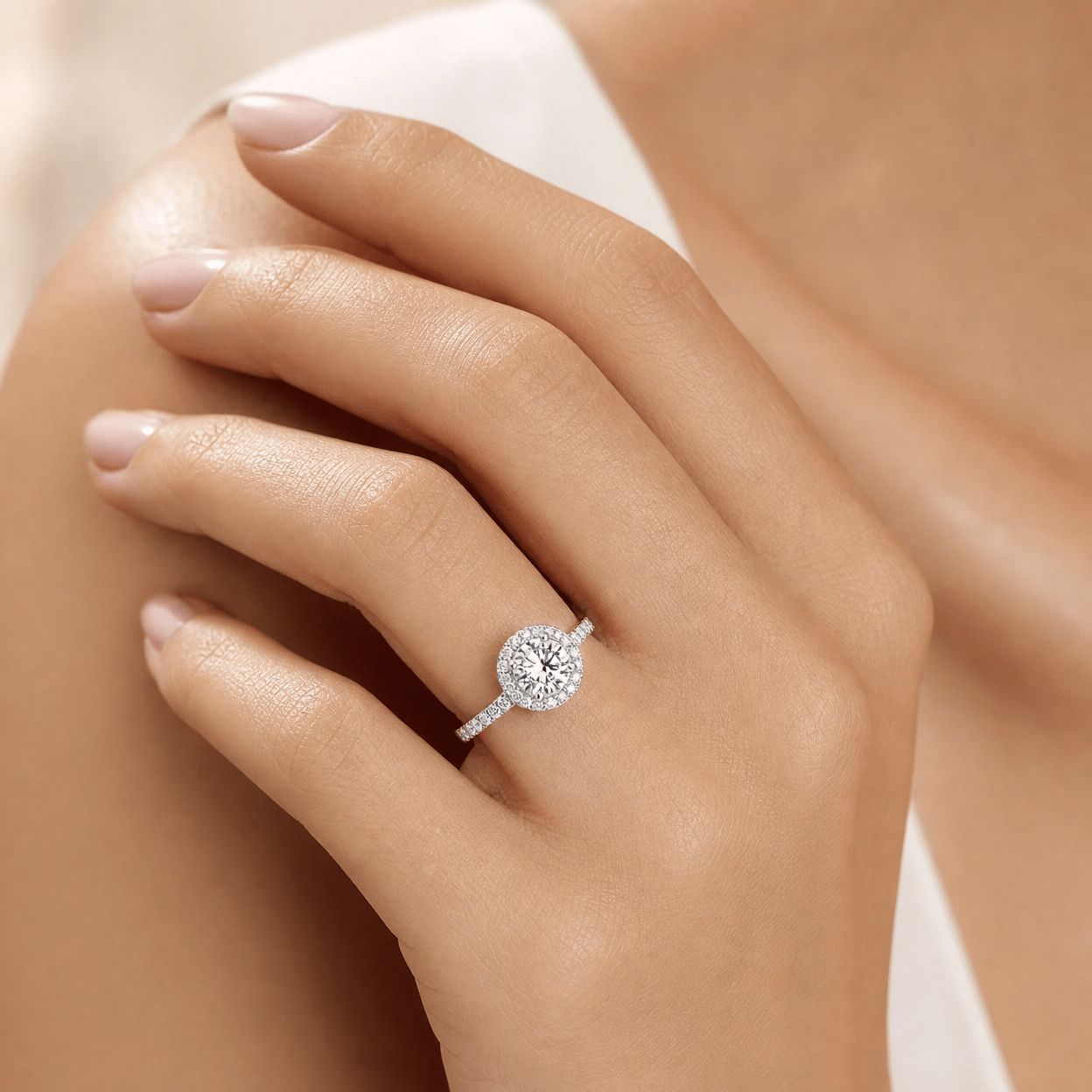 Solenne Éclat de Rosée Halo Ring - Solenne Atelier
