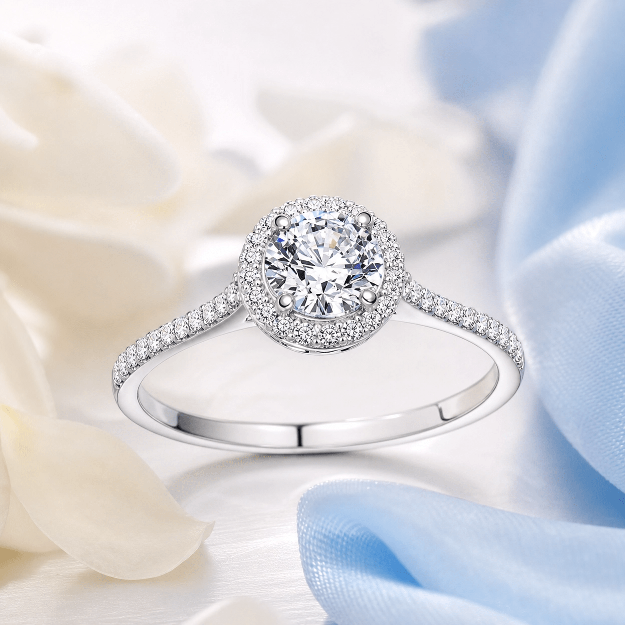 Solenne Éclat de Rosée Halo Ring - Solenne Atelier
