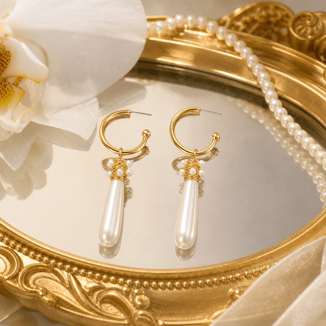 Solenne Hollywood Regency Pearl Drops - Solenne Atelier