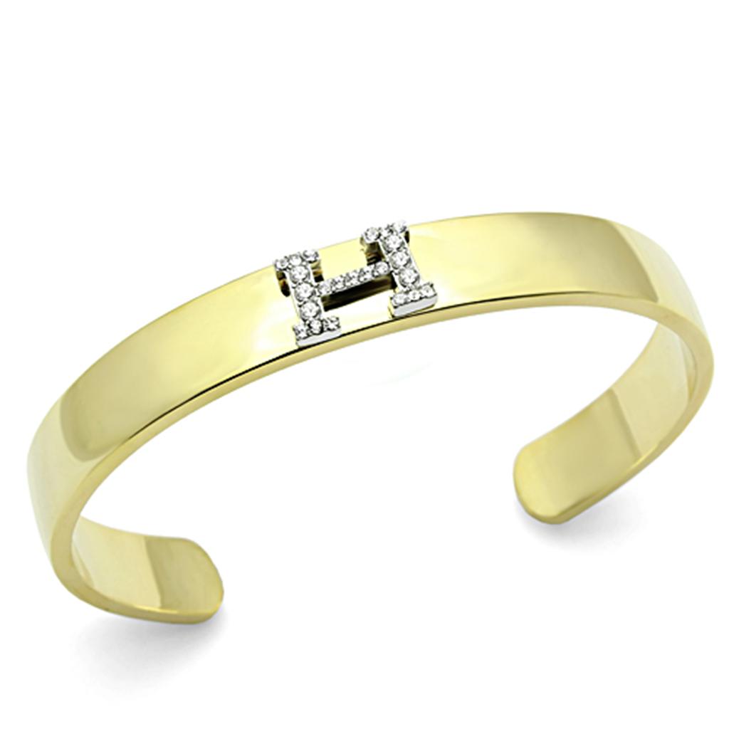 Solenne Initial Emblem Bangle - Solenne Atelier