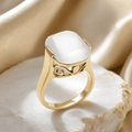 Solenne Luminous Cat Eye Ring - Solenne Atelier