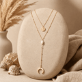 Solenne Lunar Coin Layered Necklace - Solenne Atelier