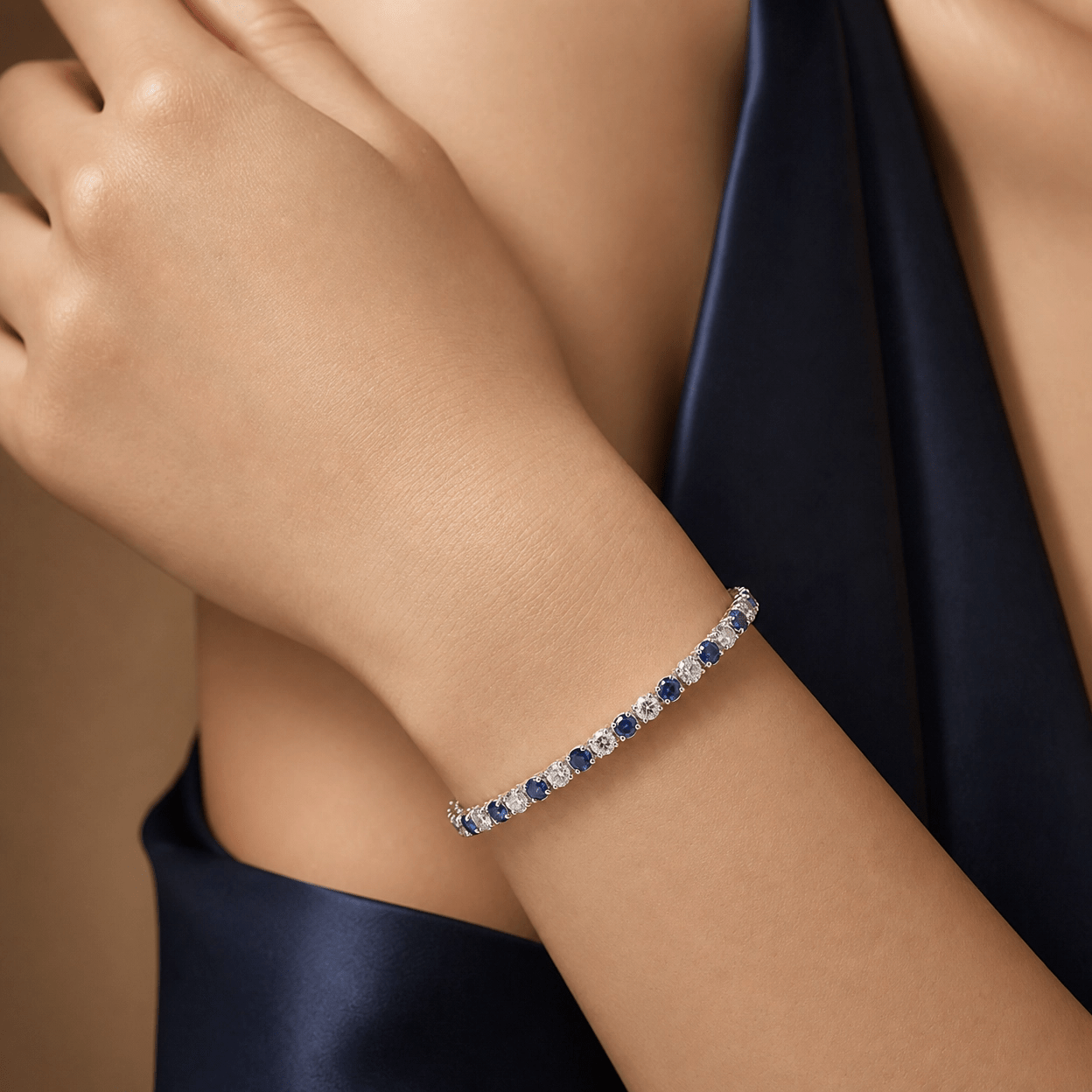 Solenne Midnight Azure Tennis Bracelet - Solenne Atelier