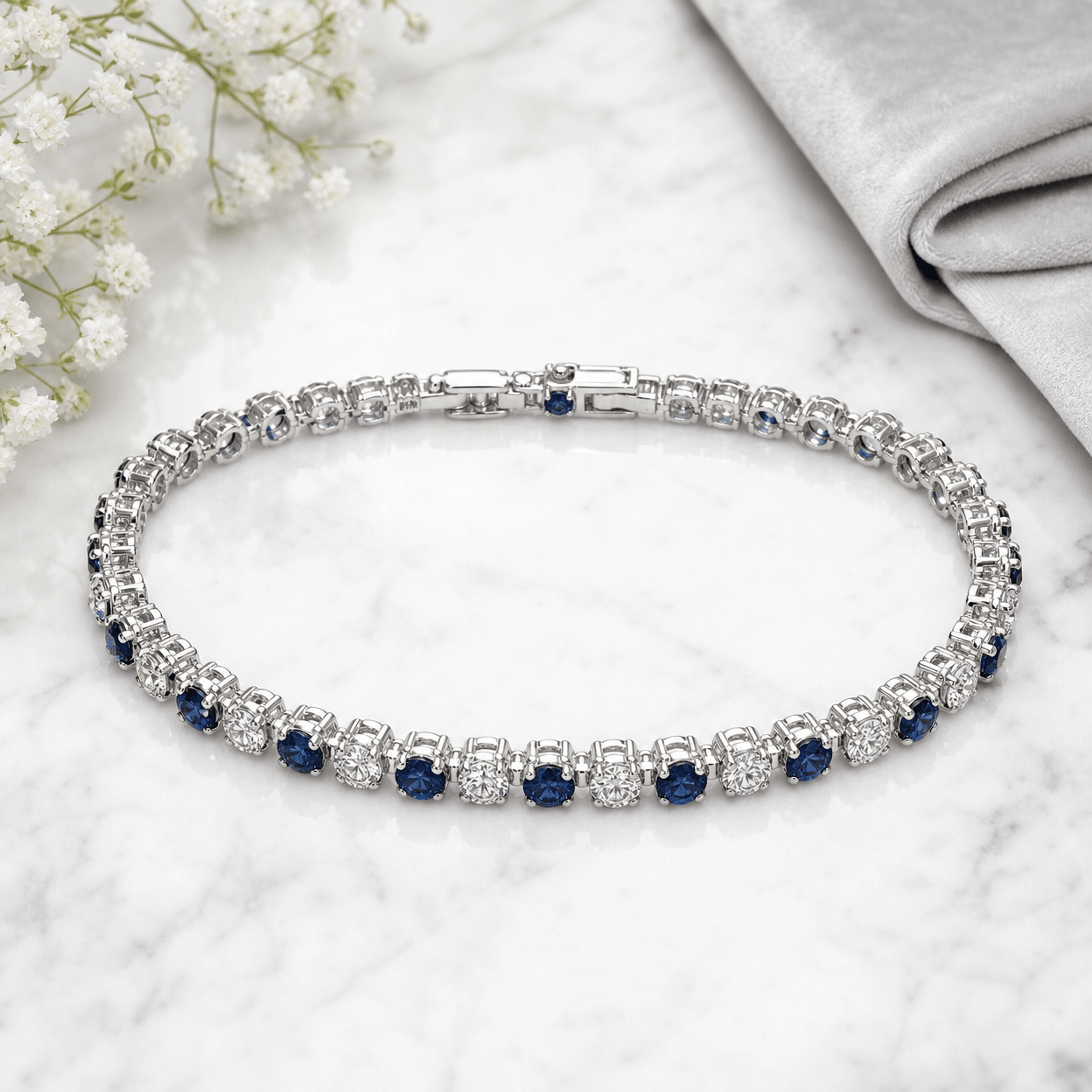 Solenne Midnight Azure Tennis Bracelet - Solenne Atelier