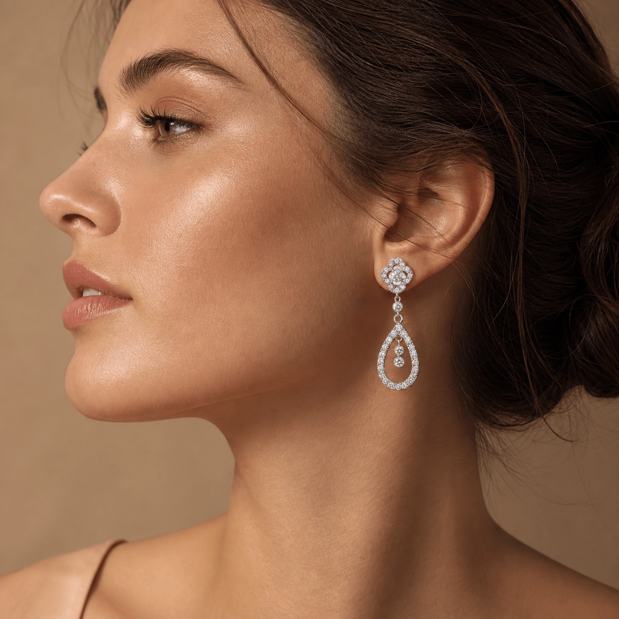Solenne Radiant Drop Hoops - Solenne Atelier