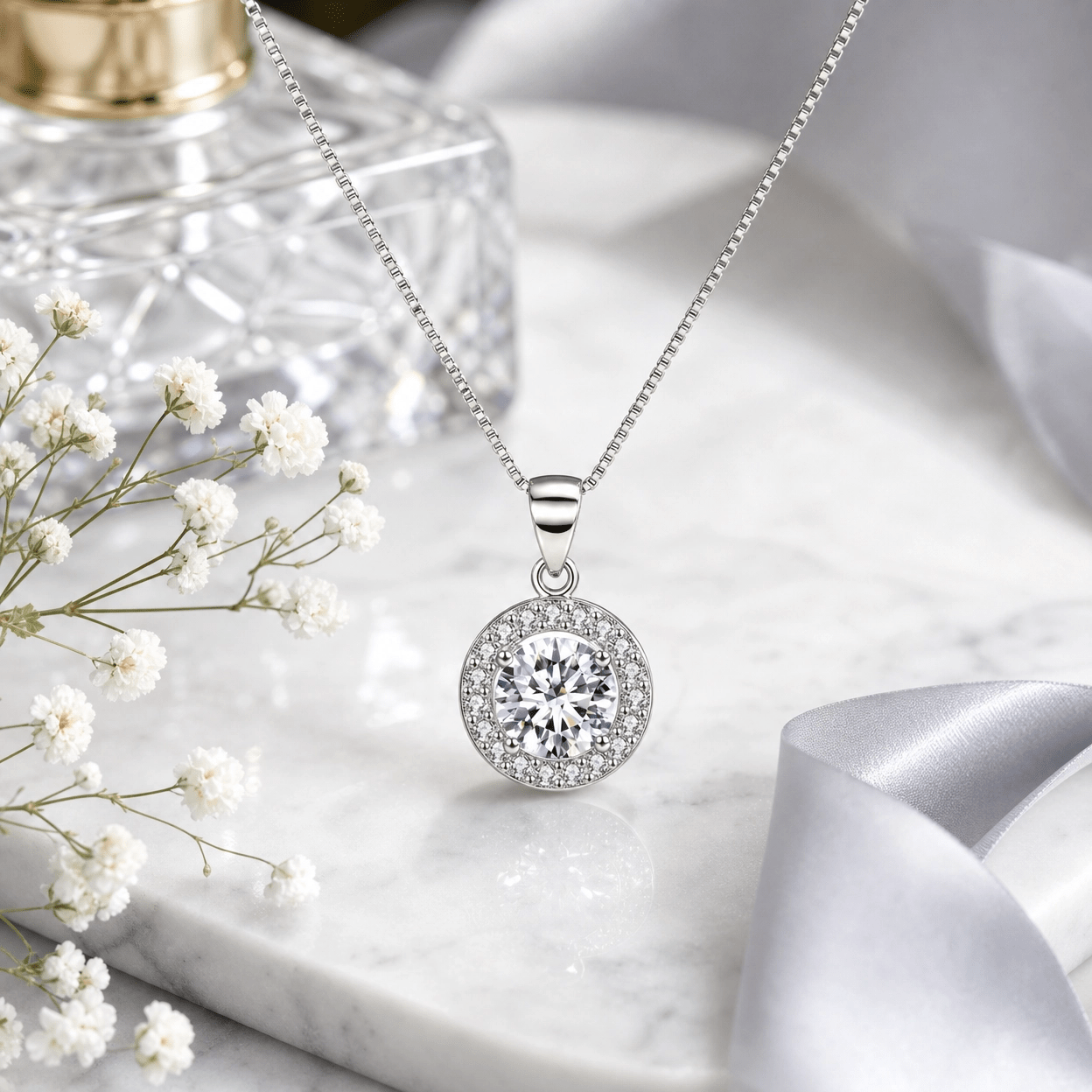 Solenne Radiant Hope Halo Necklace - Solenne Atelier
