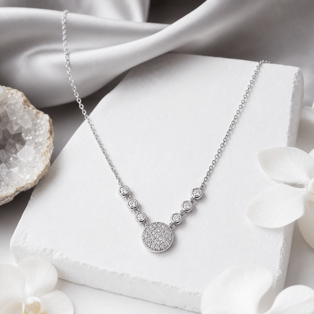 Solenne Radiant Pavé Necklace - Solenne Atelier
