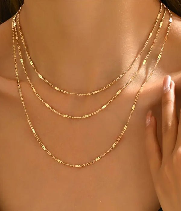 Solenne Tiered Gilded Cascade Necklace - Solenne Atelier