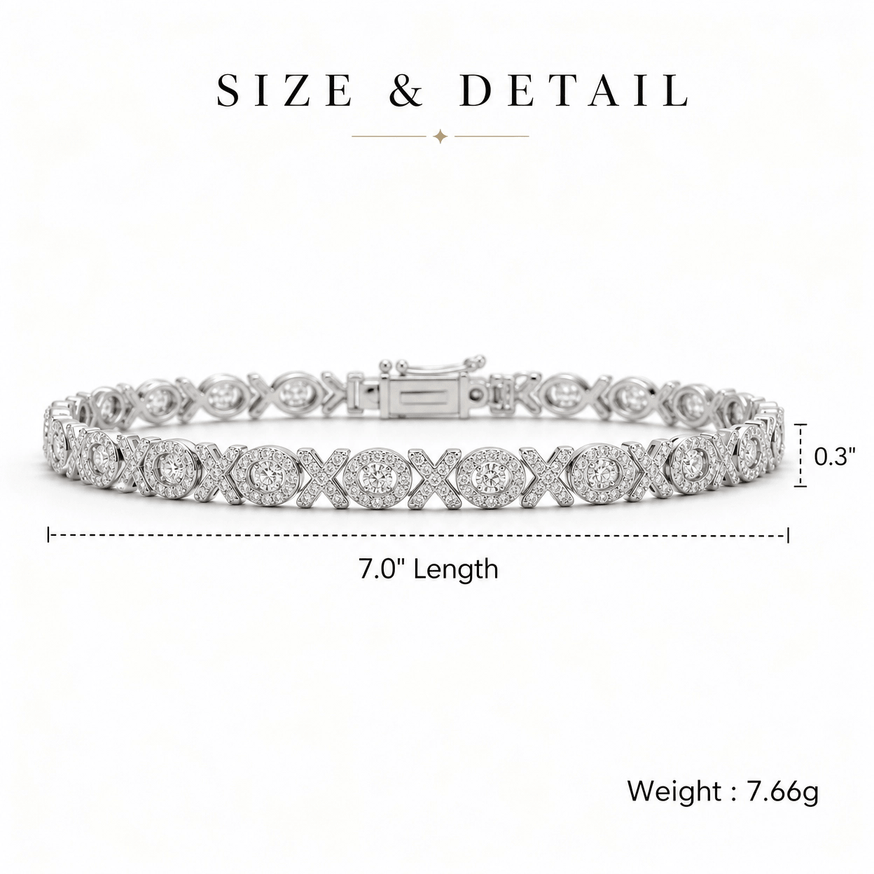 Solenne XO Pavé Tennis Bracelet - Solenne Atelier